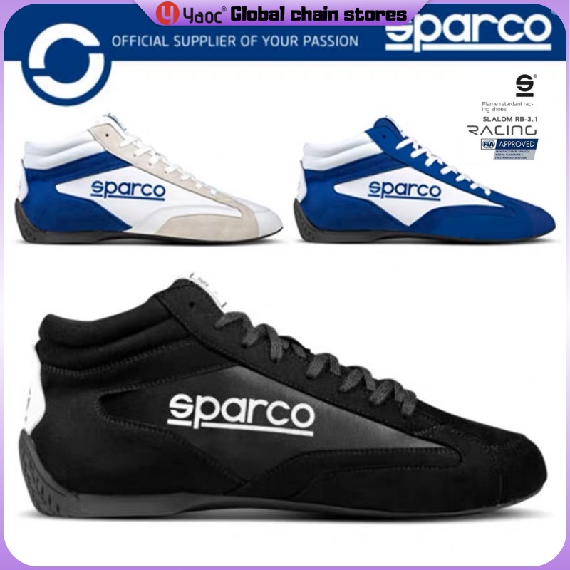 Yyaoc® Sparco รองเท้ากีฬา รองเท้าแข่งรถ FIA F1 แบบหนัง