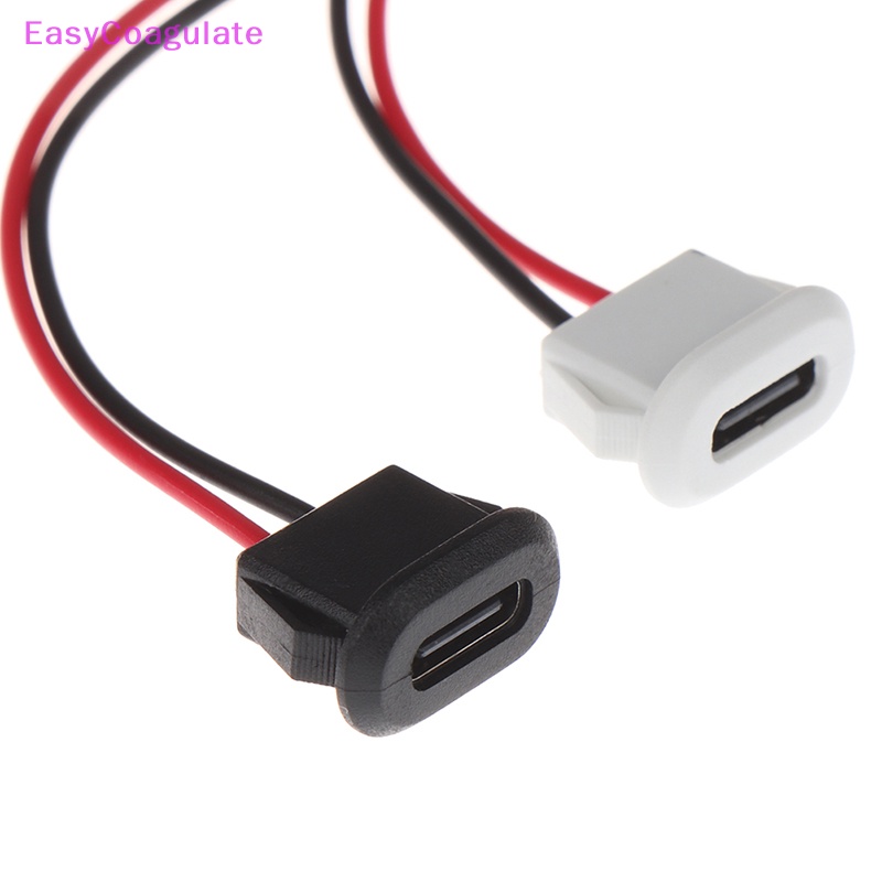 Eas ซ็อกเก็ตเชื่อมต่อ USB-C TypeC 2Pin กันน้ํา พร้อมสายเชื่อม