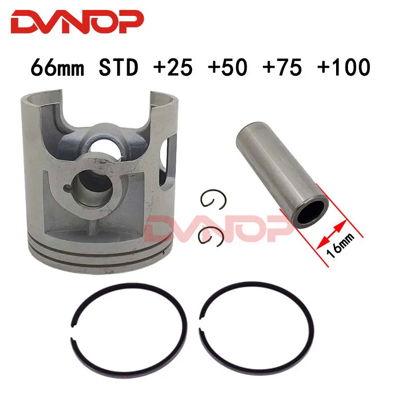 สําหรับyamaha DT175 DT 175 STD +25 +50 +75 +100 Boreขนาด 66 มม.66.25 มม.66.5 มม.66.75 มม.67 มม.ชิ้นส่วนเครื่องยนต์รถจักรยานยนต์แหวนลูกสูบชุด