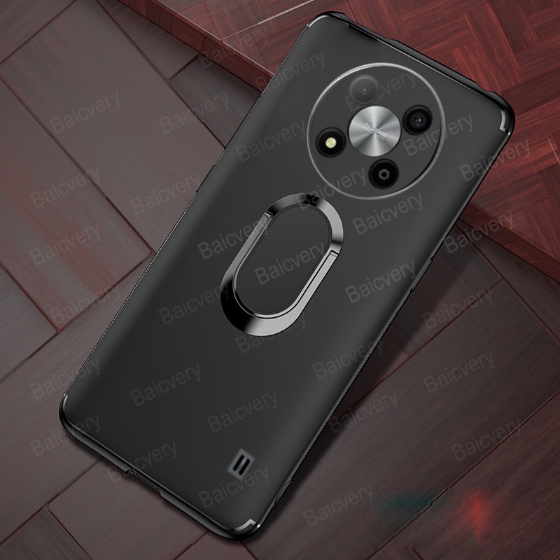 Zte Blade A73 5G เคสโทรศัพท์ ซิลิโคน TPU นิ่ม เคสโลหะ แหวนนิ้ว แฟชั่น – โปรปัง