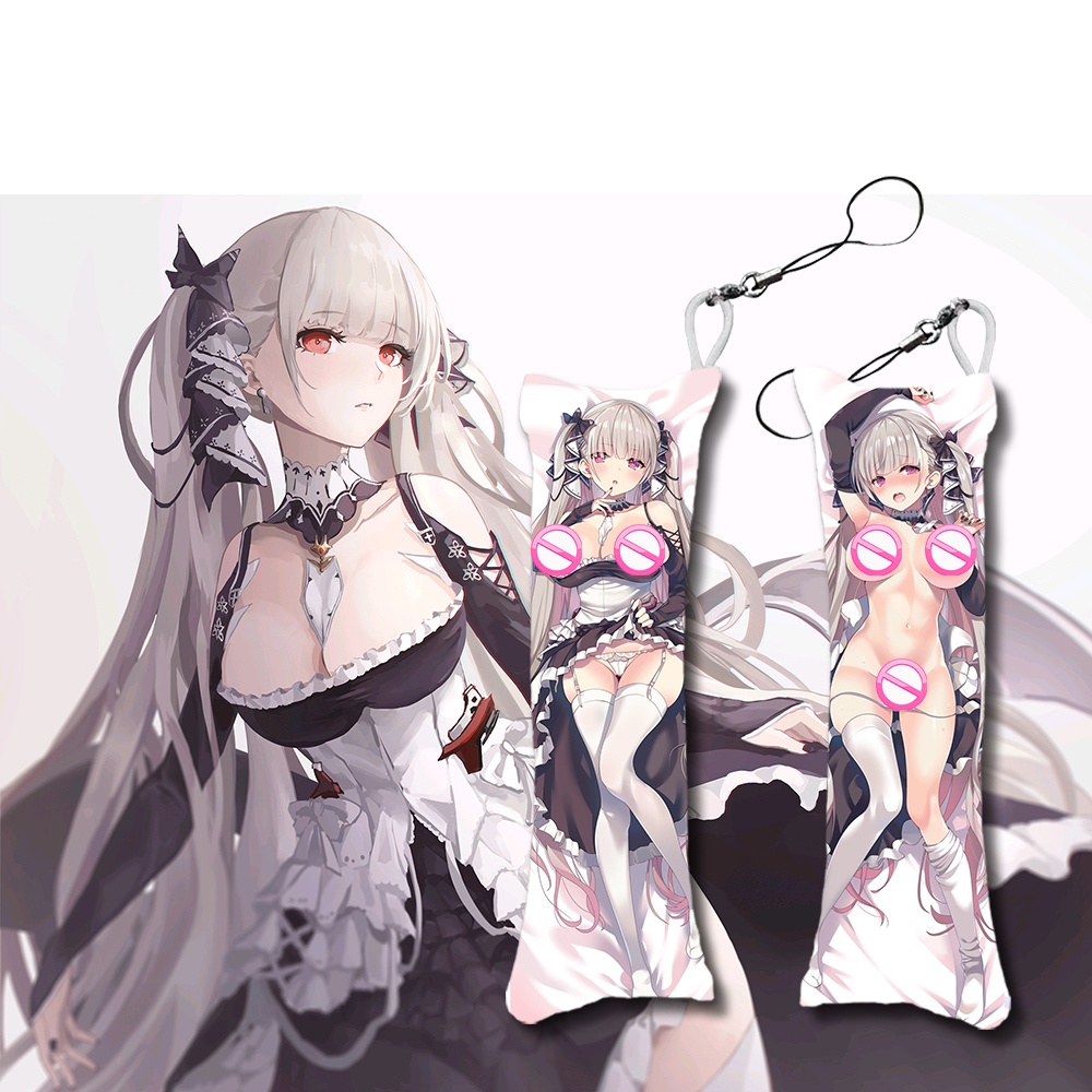 พวงกุญแจ จี้การ์ตูนอนิเมะ Azur Lane Dakimakura Mini 2 ด้าน สําหรับตกแต่งกระเป๋าเป้สะพายหลัง