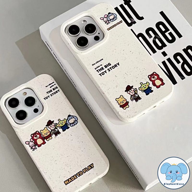 น่ารัก Toy Story เอเลี่ยนสตรอเบอร์รี่หมีพูห์ปก iPhone 7Plus 11 15 12 13 14 Pro XR X XS MAX 8 6 6S 7 Plus MAX SE