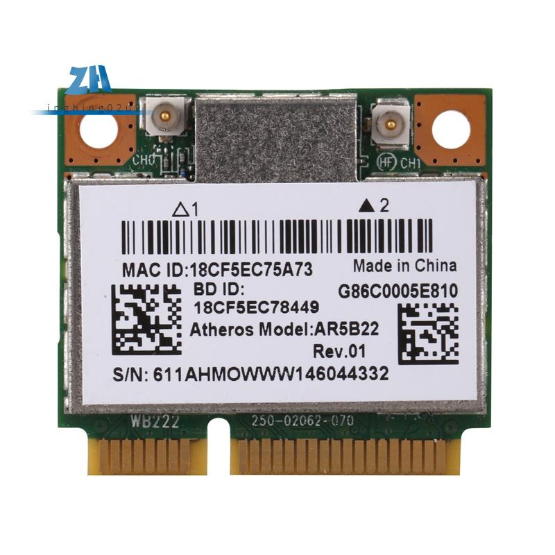 การ์ด Wifi ไร้สาย AR5B22 2.4 5GHz Dual Band 802.11Ac บลูทูธ 4.0 WLAN สําหรับ Lenovo Y400 Y500 Y410P 