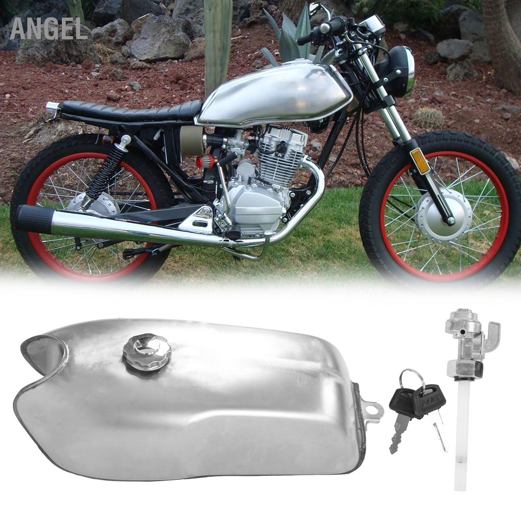 ANGEL รถจักรยานยนต์ถังน้ำมันเชื้อเพลิง Vintage 9L สำหรับ Cg125 Cg125s Cg250 Coffee Rider