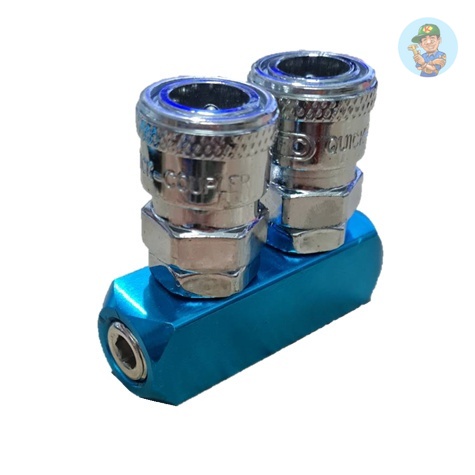 ⚙️ ข้อต่อคอปเปอร์ ควิกคอปเปอร์ 2 หัว ฐานตรง คอปเปอร์ 2 ทางตรง 1/4" ( 2 หุน ) SFC : 20SM-2I