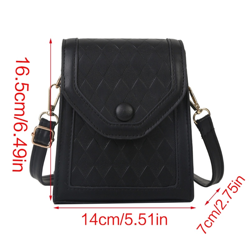 Blove* Square Bag กระเป๋าสะพายข้าง กระเป๋าอินเทรนด์ Lattice Texture Bag กระเป๋าสะพายอเนกประสงค์