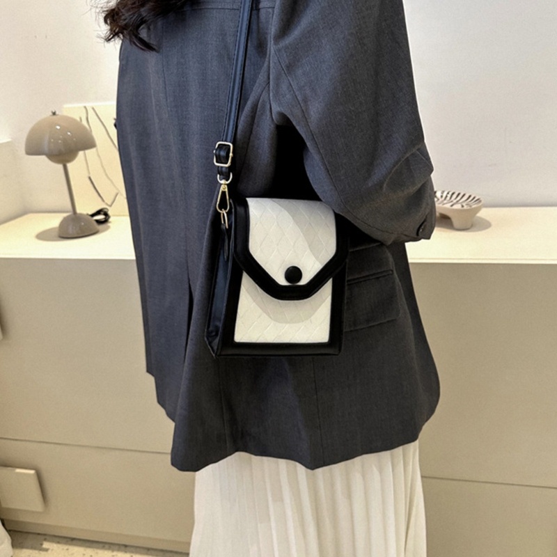 Blove* Square Bag กระเป๋าสะพายข้าง กระเป๋าอินเทรนด์ Lattice Texture Bag กระเป๋าสะพายอเนกประสงค์