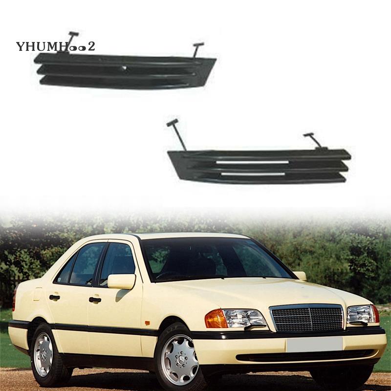 [yhumh002] ฝาครอบตะขอพ่วงติดกันชนหน้ารถยนต์ สําหรับ Mercedes Benz C Class W202 1993-1997 1 คู่