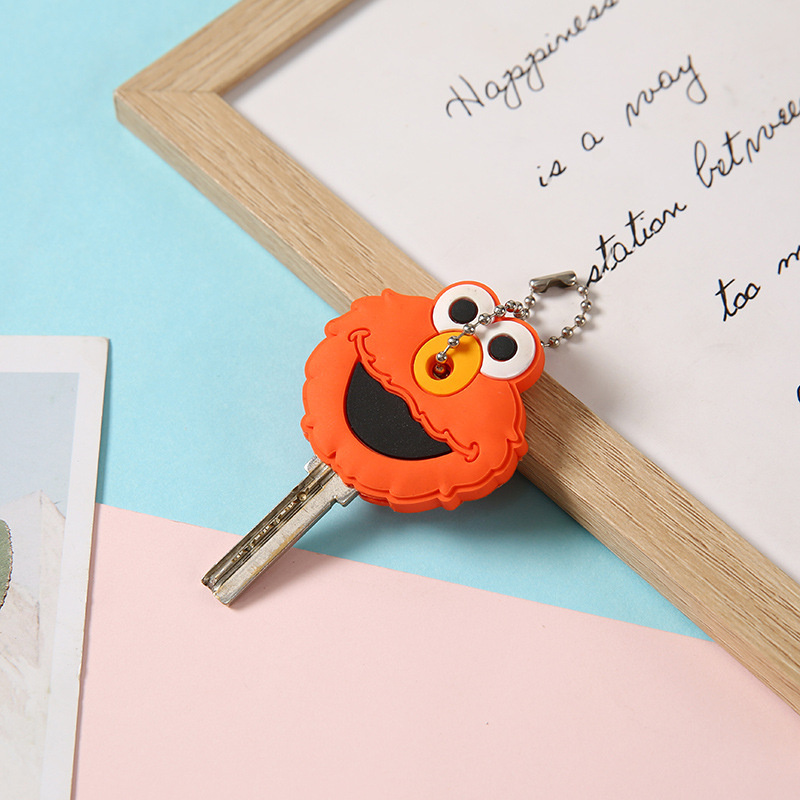 เคสพวงกุญแจยาง PVC แบบนิ่ม ลายการ์ตูนดิสนีย์ Stitch Sesame Street Michimini Hello Kitty น่ารัก