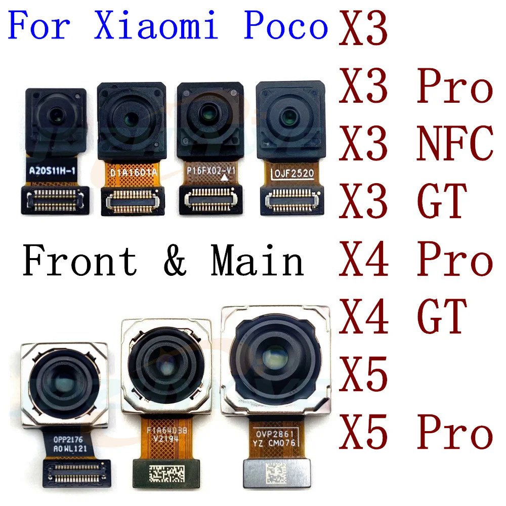 อะไหล่โมดูลกล้องหน้า หลัง สําหรับ Xiaomi Mi Poco X3 NFC X4 GT X5 Pro