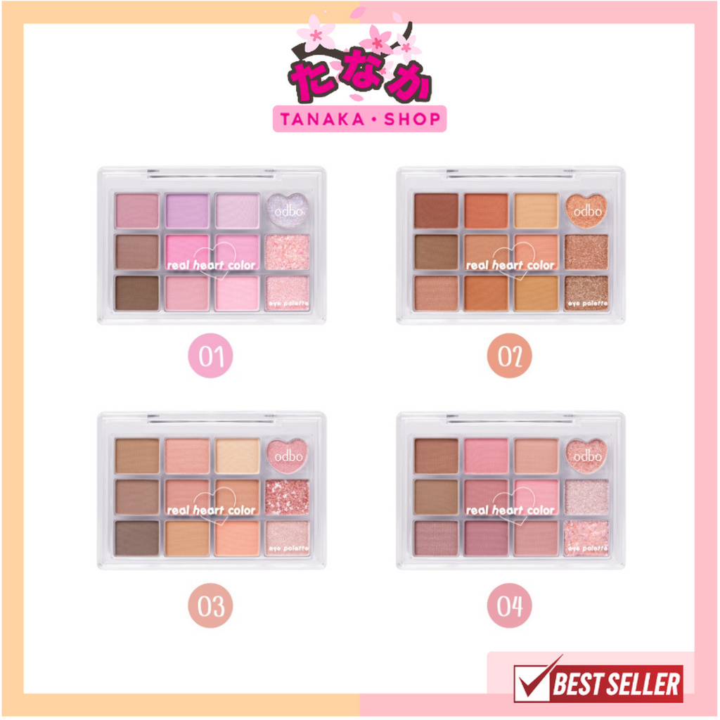 OD2019 odbo real heart color eye palette โอดีบีโอ เรียล ฮาร์ท คัลเลอร์ อาย พาเลท