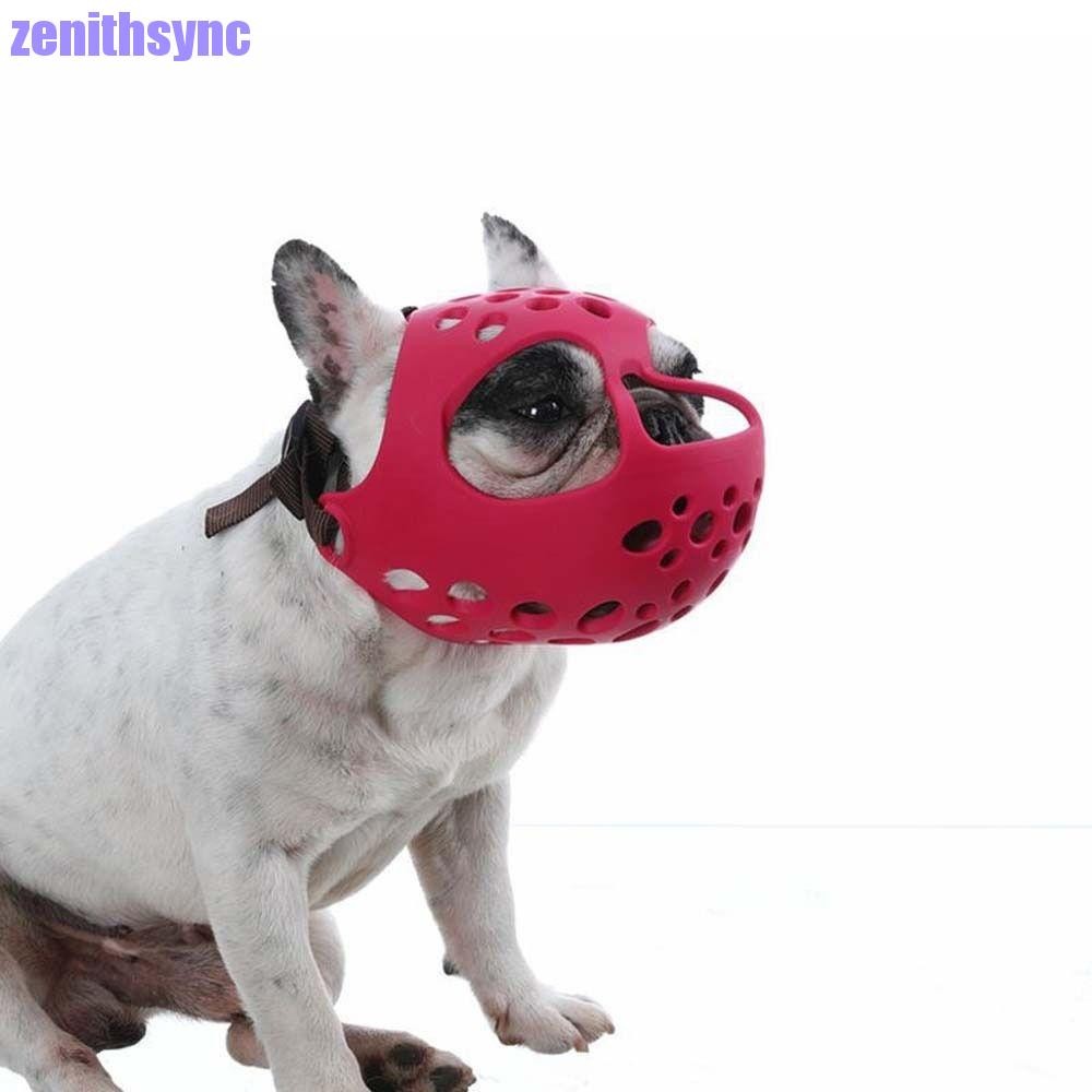 Zenithsync สุนัข Muzzle ปรับยางสําหรับขนาดเล็กขนาดกลางขนาดใหญ่สุนัขกัดป้องกันสั้น Snout Anti Bark สุนัขปากหน้ากาก