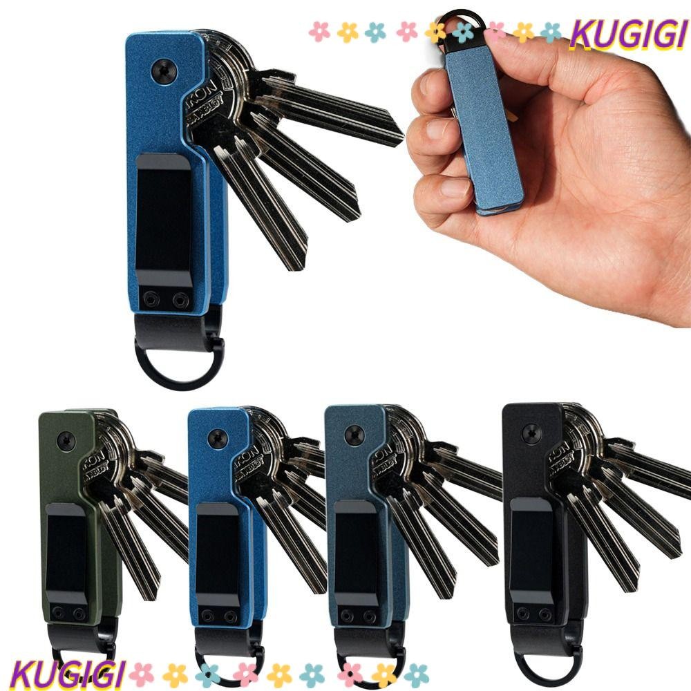 Kugigi Key Holder, Metal Holds 2-5 Keys Key Organizer, Smart Compact Minimalist Keys Fob Outdoor
