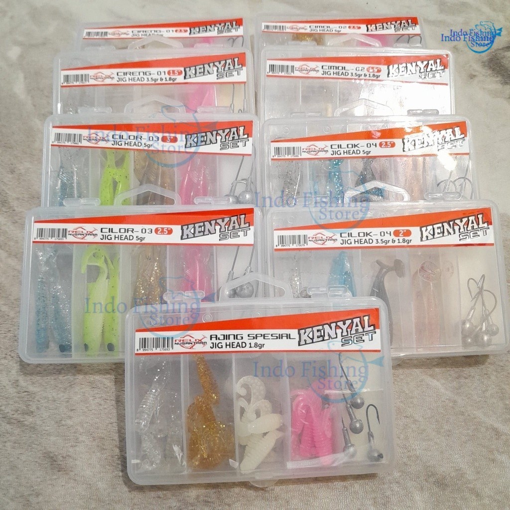 Soft Lure Relix Nusantara KNYAL SET เหยื่อตกปลา CIRENG CILOK CIMOL CILOR AJING พิเศษ
