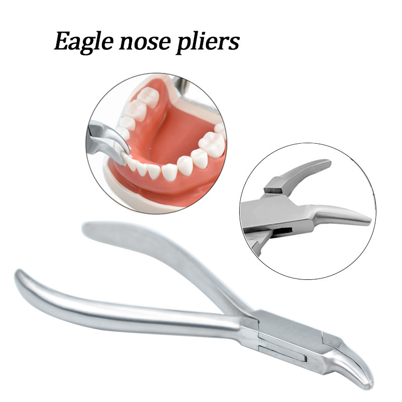 Dental Stainless Steel Eagle Nose Pliers คีมถอนฟัน เหมาะสําหรับการสกัดรากตกค้างและ Fragments