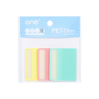 ฟิล์มโน้ตดัชนี 1.9x1.6" คละสีพาสเทล(10แผ่น/สี) ONE 1257