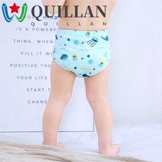 Quillan กางเกงผ้าอ้อม กันน้ํา 6 ชั้น นํากลับมาใช้ใหม่ได้ ซักทําความสะอาดได้ สําหรับเด็กทารก