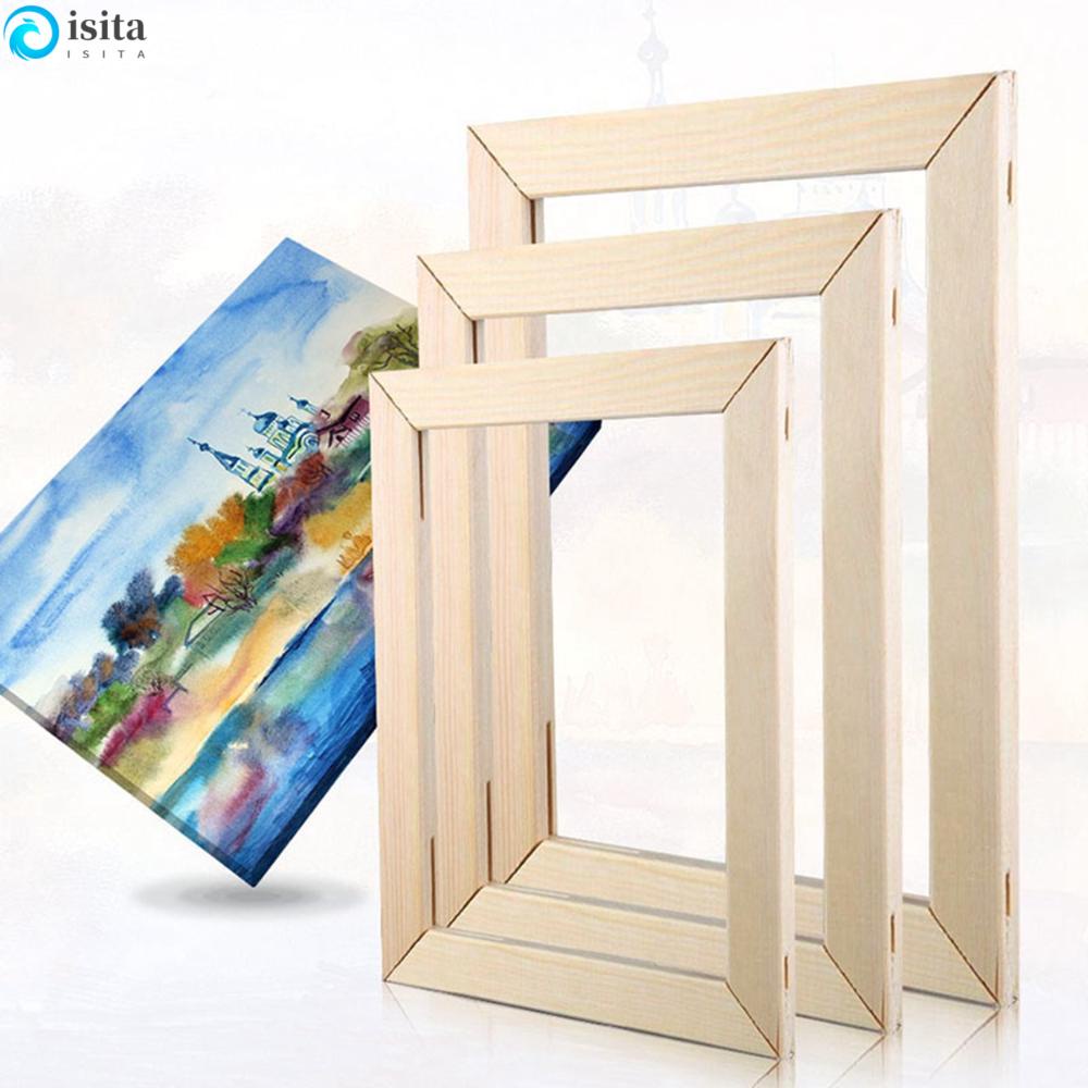 ISITA Home Decoration Solid Wood Frame Modern Photo Frame Canvas Oil Painting Wall Art Wooden DIY Di