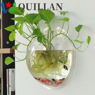 Quillan แจกันปลาไฮโดรโปนิก อะคริลิคใส 3D แบบแขวนผนัง สําหรับตกแต่งบ้าน