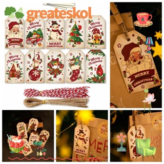 Greateskol จี้แขวนต้นคริสต์มาส รูปซานตาคลอส สโนว์แมน แฮนด์เมด DIY 50 100 150 ชิ้น