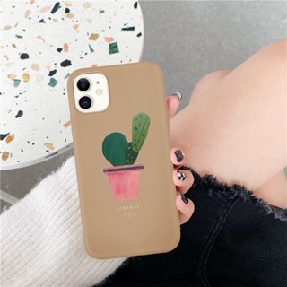 Potted Cactus Case Casing for IPhone 11 12 13 14 15 Pro Promax 7 8 Plus X XS XR XSMAX Phone Case for Apple 11Pro 12Pro 13Pro 14Pro 14Plus QMM