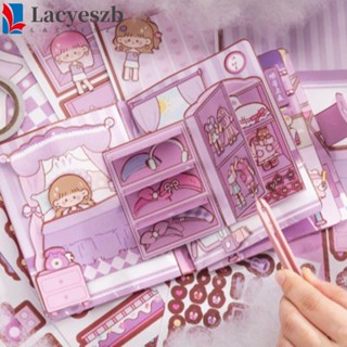 Lacyeszb DIY หนังสือเด็ก เงียบ, หนังสืองานยุ่ง เด็กผู้หญิง ทําด้วยมือ สติกเกอร์ หนังสือโดโด้ หนังสือกิจกรรม หนังสือการ์ตูน DIY ของเล่น วัสดุ แพ็คเกจ เด็กผู้หญิง