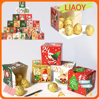 Liaoy กล่องขนม ปฏิทินคริสต์มาส 1-24 24 วัน 2024 DIY 24 ชิ้น