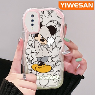 เคสโทรศัพท์มือถือ ซิลิโคนใส กันกระแทก ลายการ์ตูนมิกกี้เมาส์ สีครีม สําหรับ VIVO S1 Pro