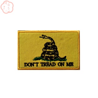 Mioshop แผ่นสติกเกอร์ PVC ปักลาย Dont Tread on Me สําหรับตกแต่งเสื้อผ้า