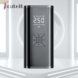 Tcuteit เครื่องเติมลมยางดิจิทัล 150PSI 12V สําหรับรถยนต์ รถบรรทุก รถจักรยานยนต์