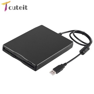 Tcuteit ไดรฟ์เวอร์ฟล็อปปี้ดิสก์ USB 3.5 นิ้ว 1.44MB แบบพกพา FDD