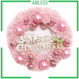 [Amleso] พวงหรีดดอกไม้ประดิษฐ์ สําหรับตกแต่งหน้าต่าง ฤดูใบไม้ร่วง ฤดูหนาว