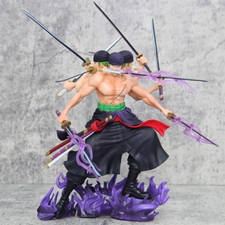 โมเดลฟิกเกอร์ PVC อนิเมะวันพีช Roronoa Zoro Nine Sword Style Asura Battle ขนาด 30 ซม. ของเล่นสําหรับเด็ก