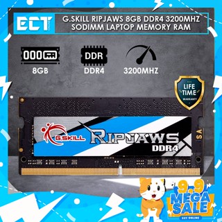 G.skill Ripjaws หน่วยความจําแล็ปท็อป โน้ตบุ๊ก 8GB DDR4 3200Mhz SO-DIMM