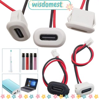 Wisdomest ซ็อกเก็ตปลั๊กชาร์จ Type-C USB-C แบบชาร์จเร็ว