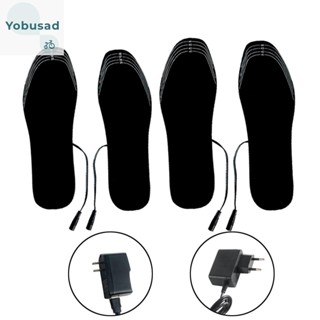 [Yobusad.th] แผ่นรองพื้นรองเท้าไฟฟ้า USB ให้ความอบอุ่น ล้างทําความสะอาดได้ 2 ชิ้น