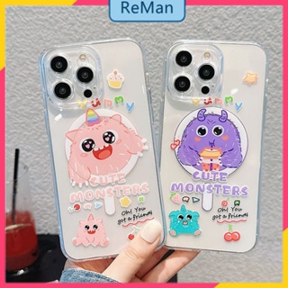 เคสโทรศัพท์มือถือใส แบบนิ่ม ลายการ์ตูนมอนสเตอร์ กันกระแทก สําหรับ apple iphone 14 14Promax 13 12 11 14Promax 14plus 13 12pro 11 pro max Xr Xs max 7 8 Plus 13 pro max 13 12pro 11promax