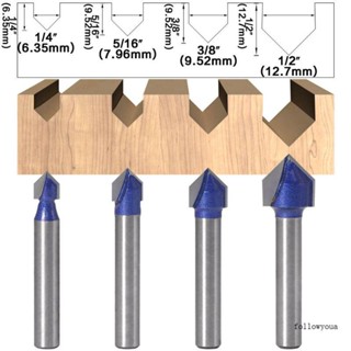 ลดกระหน่ํา ดอกเราเตอร์ร่องวี 90 องศา เกรดสูง สําหรับงานไม้ DIY 4