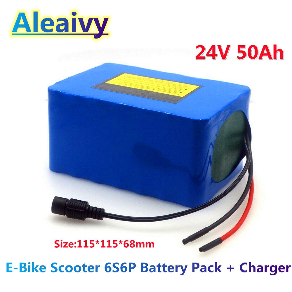 24V 50Ah Large-Capacity 18650 Battery Pack 6S6P  25.2V E-Bike Scooter Wheelchair Four-Wheeler Lithiu