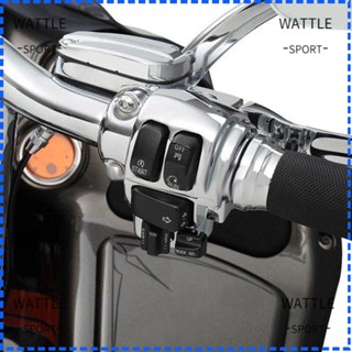 Wattle ฝาครอบสวิตช์โครเมี่ยม ทนทาน สําหรับตกแต่งแฮนด์บาร์รถจักรยานยนต์ Harley Motorbike