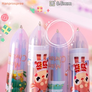 Hanprospree&gt; ปากกาลูกลื่น ลายการ์ตูนคริสต์มาสน่ารัก หลากสี สําหรับบ้าน คริสต์มาส