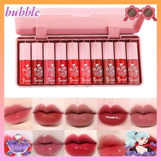 Bubble ลิปสติก ลิปกลอส ไม่ติดถ้วย 10 สี