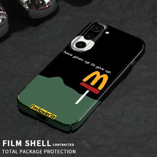 เคสโทรศัพท์มือถือ PC แข็ง ทรงสี่เหลี่ยม ป้องกันกล้อง ลาย McDonalds สไตล์เกาหลี สําหรับ Samsung Galaxy S23 Plus Ultra S22 S21 S20 FE Note9 Note 10 Plus Pro