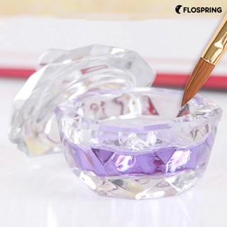 Flospring ถ้วยใส พร้อมฝาปิด สําหรับตกแต่งเล็บ DIY