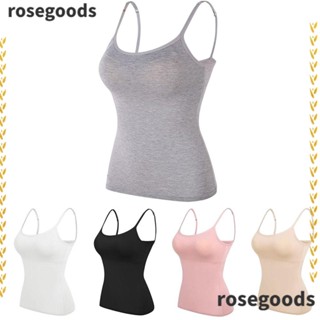 Rosegoods1 เสื้อครอปท็อป สายสปาเก็ตตี้ ระบายอากาศ