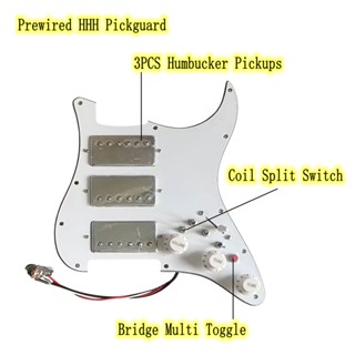 Hhh ปิ๊กการ์ดกีตาร์อัพเกรด พร้อม Humbucker Alnico V Pickups Coil Split Switch Set สําหรับกีตาร์ไฟฟ้า ST