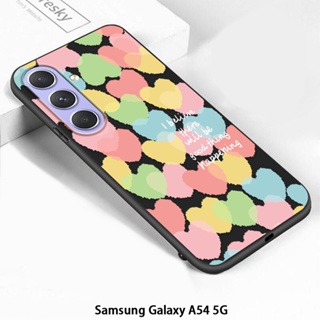 เคสโทรศัพท์ซิลิโคน TPU แบบนิ่ม ลายหัวใจ กันกระแทก สําหรับ Samsung Galaxy A04 A04E A14 A24 A34 A54 F14 5G