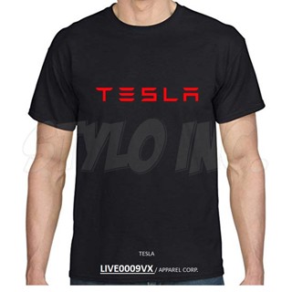 ใหม่ เสื้อยืดคอกลม แขนสั้น ผ้าฝ้าย 100% พิมพ์ลายรถยนต์ไฟฟ้า Tesla (Tesla) พลัสไซซ์ สําหรับผู้ชาย