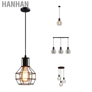 Hanhan Industrial Chandelier Lighting Retro Style Hanging Lamp with Adjustable Wires for Coffee Shop