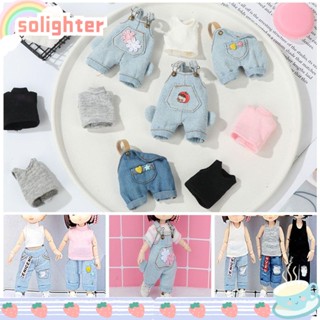 Solighter for 1/12 dolls.high quality t-shirt jeans dress